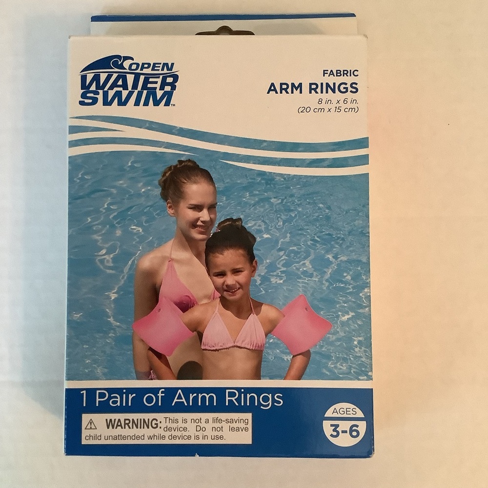 Open Water Swim Kids Fabric Arm Rings Pink New Ages 3-6